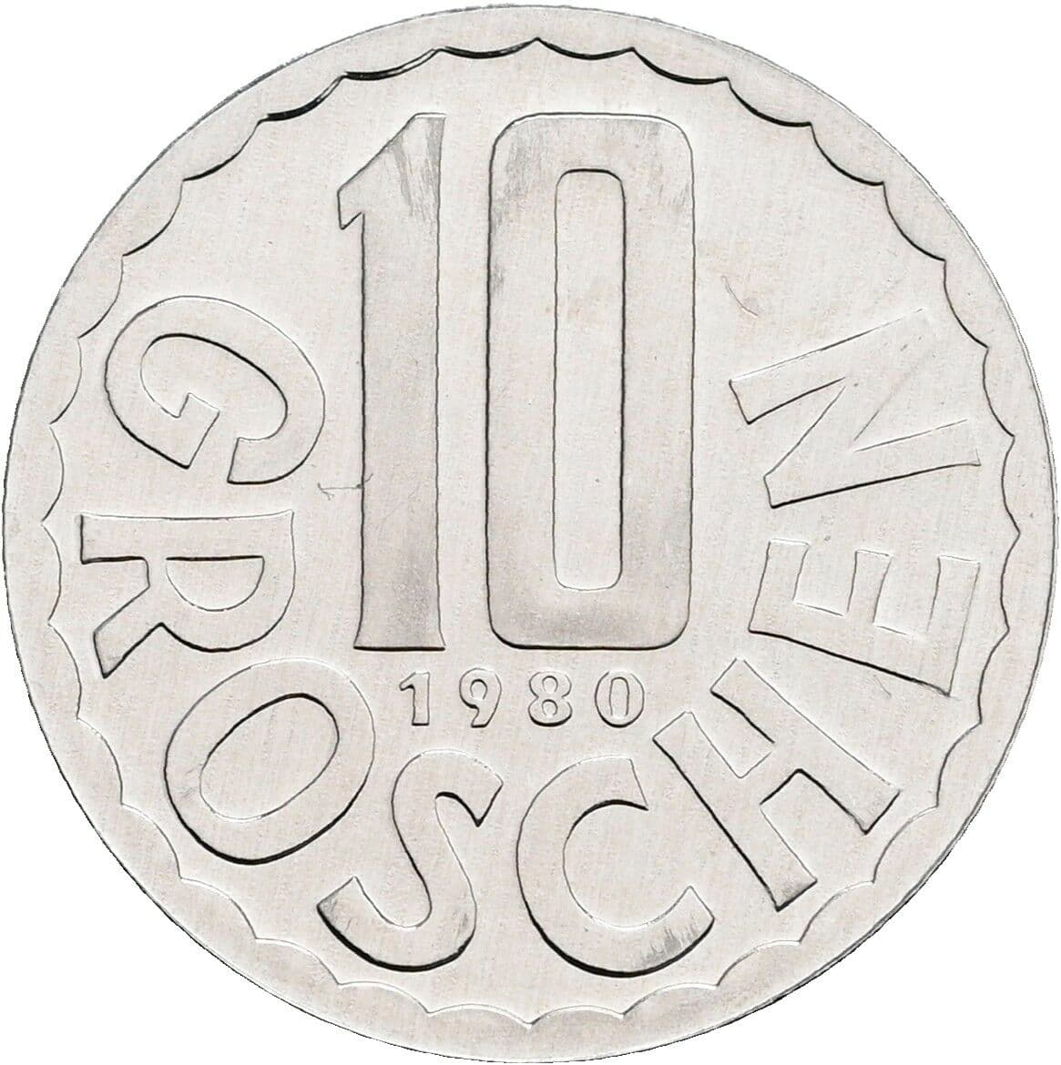 10 Groschen 1980 – Vorderseite