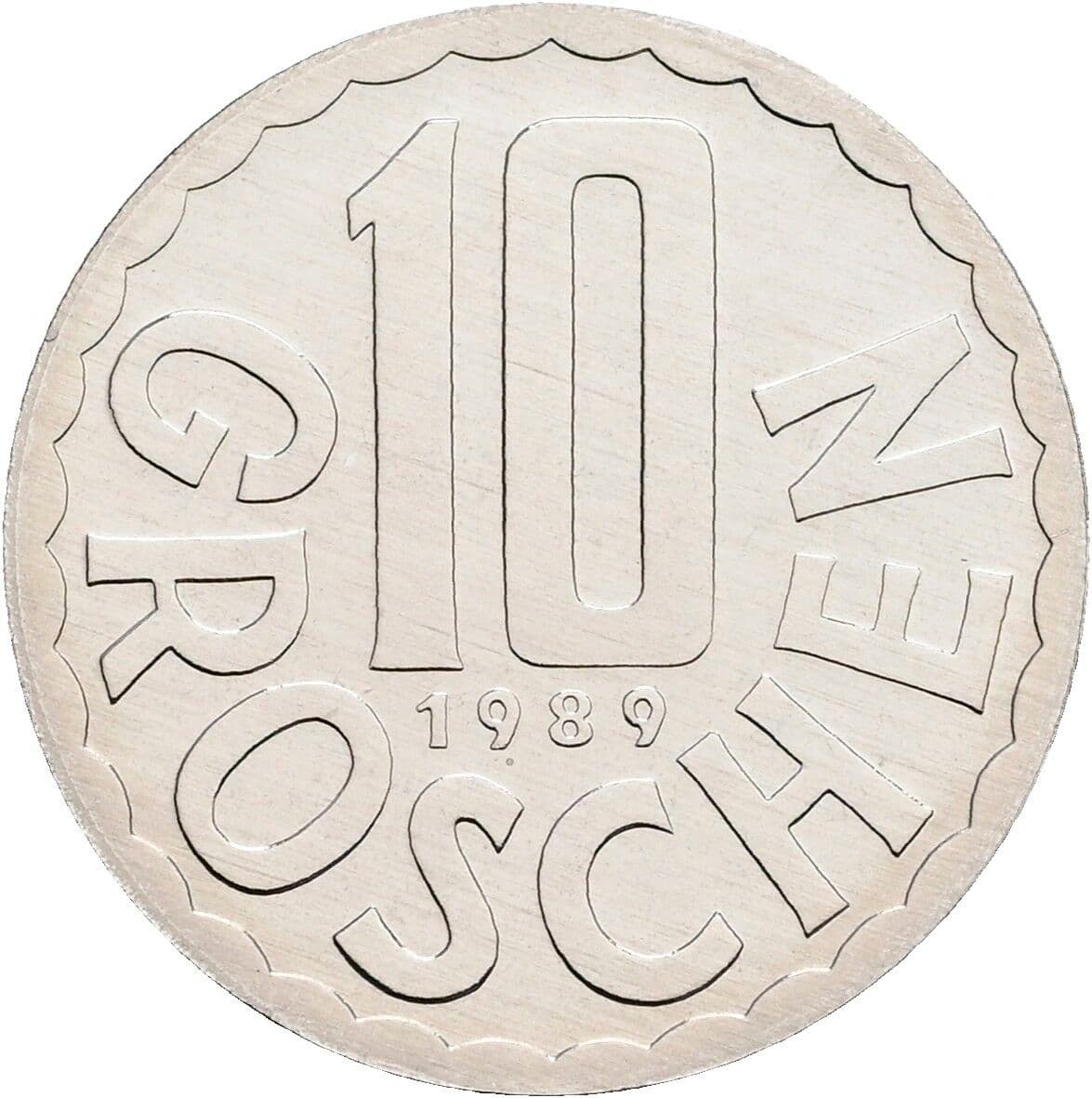 10 Groschen 1989 – Vorderseite