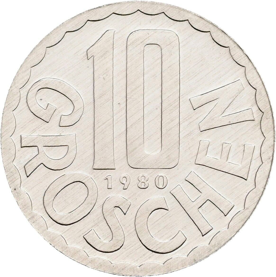 10 Groschen 1980 – Vorderseite