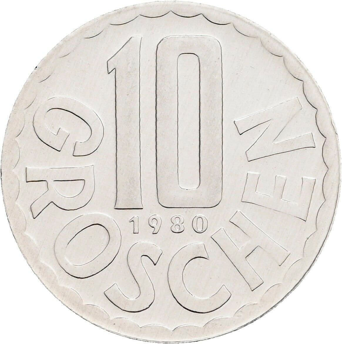 10 Groschen 1980 – Vorderseite