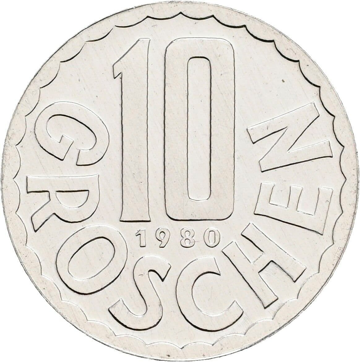 10 Groschen 1980 – Vorderseite