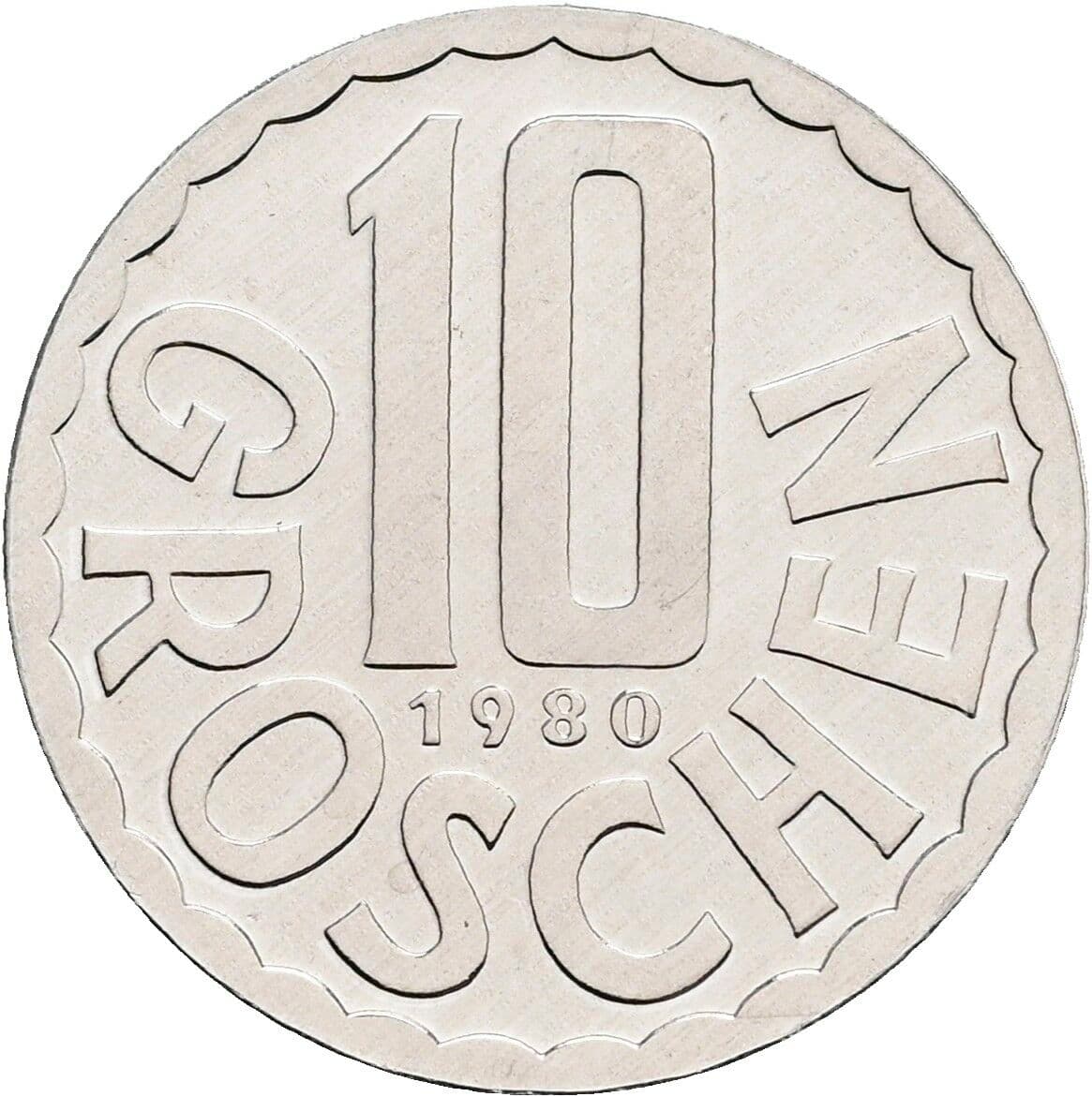 10 Groschen 1980 – Vorderseite