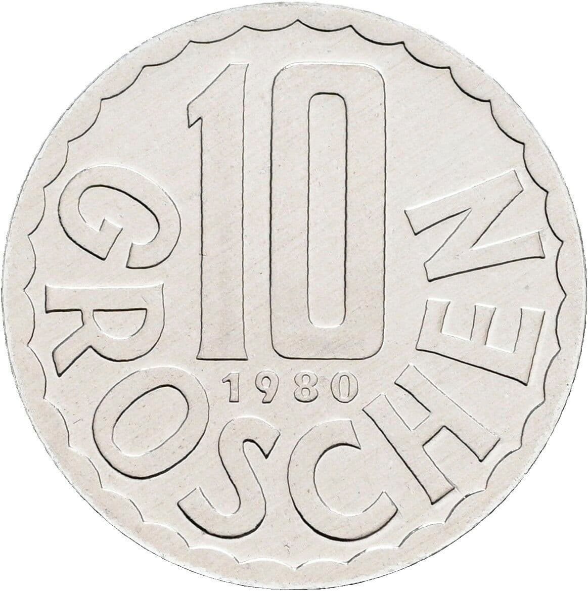 10 Groschen 1980 – Vorderseite