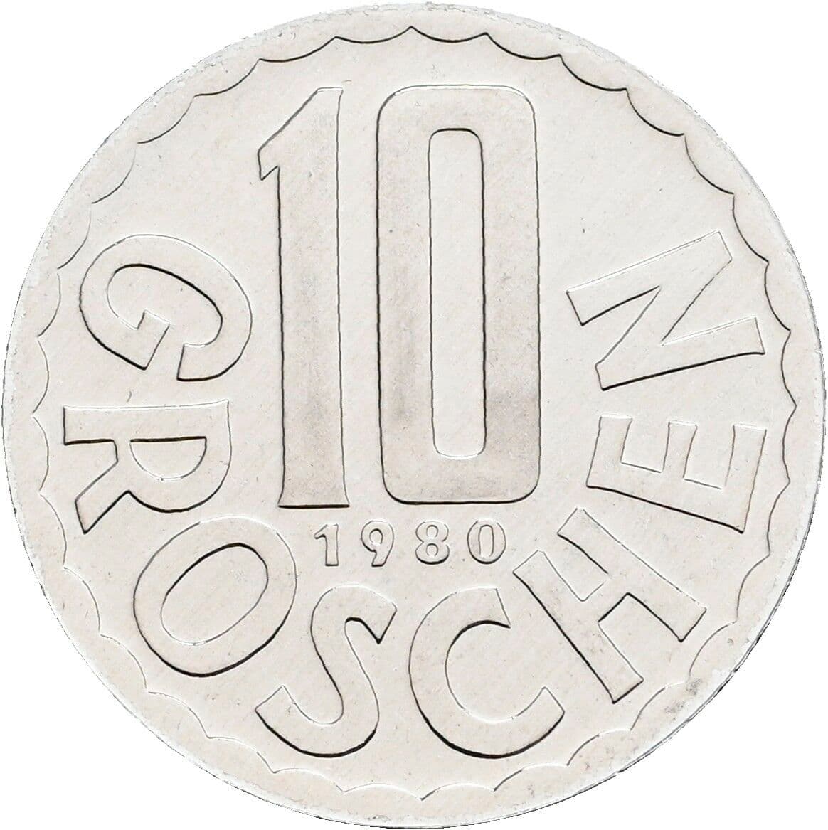 10 Groschen 1980 – Vorderseite
