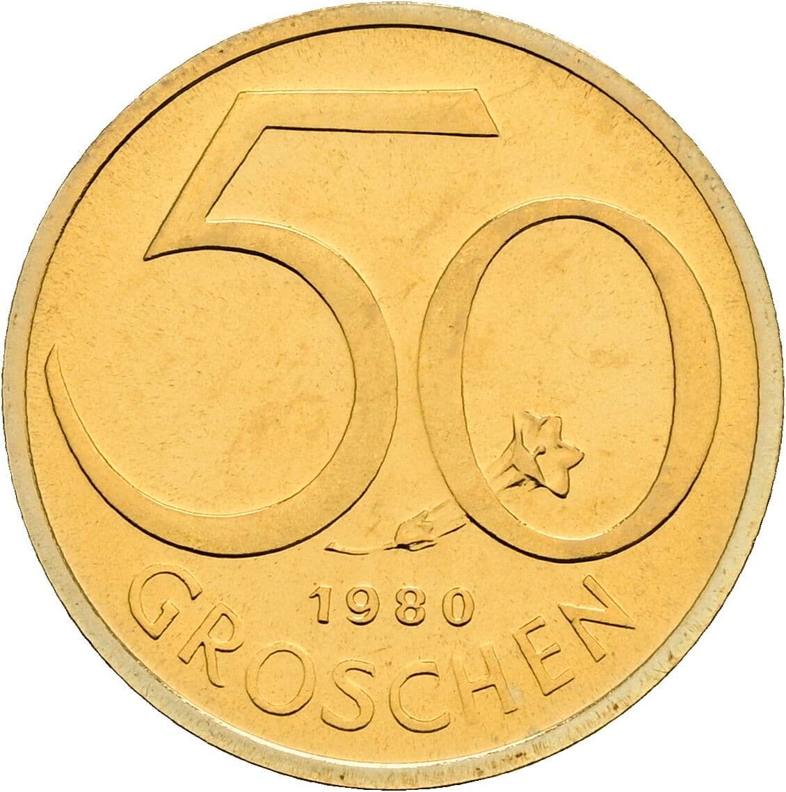 50 Groschen 1980 – Vorderseite