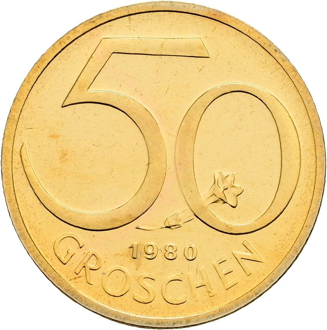 50 Groschen 1980 – Vorderseite