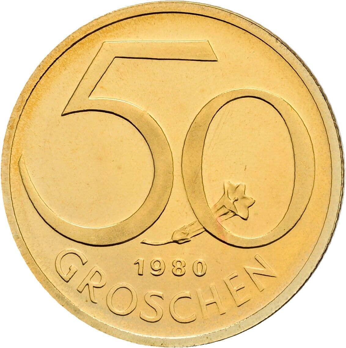 50 Groschen 1980 – Vorderseite
