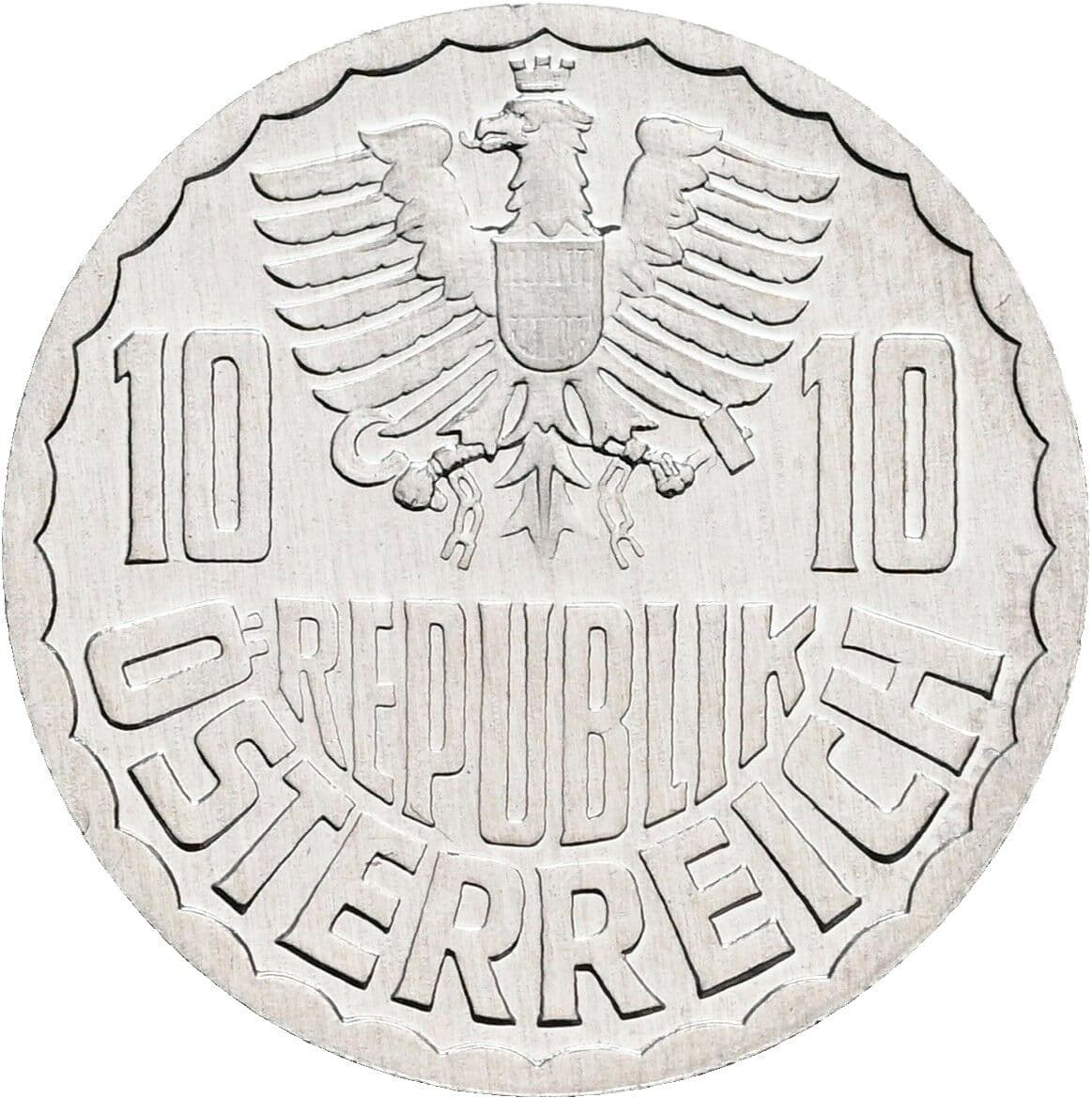 10 Groschen 1980 – Rückseite
