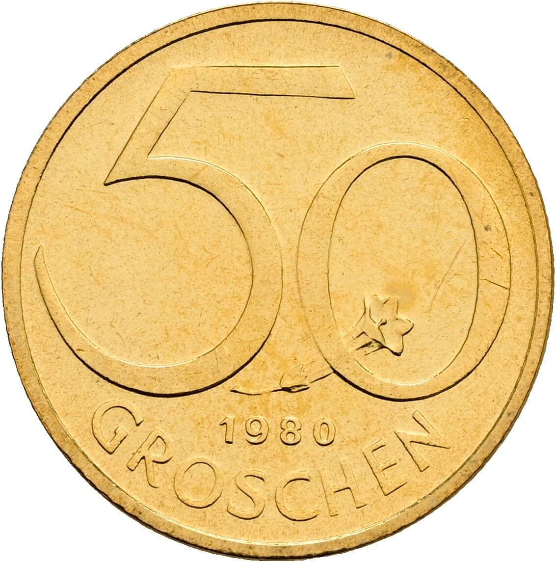 50 Groschen 1980 – Vorderseite