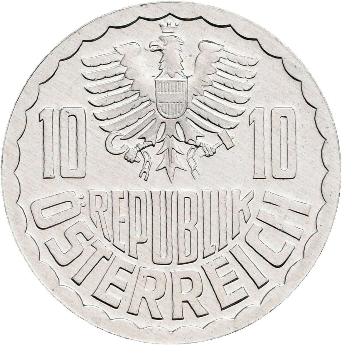 10 Groschen 1980 – Rückseite