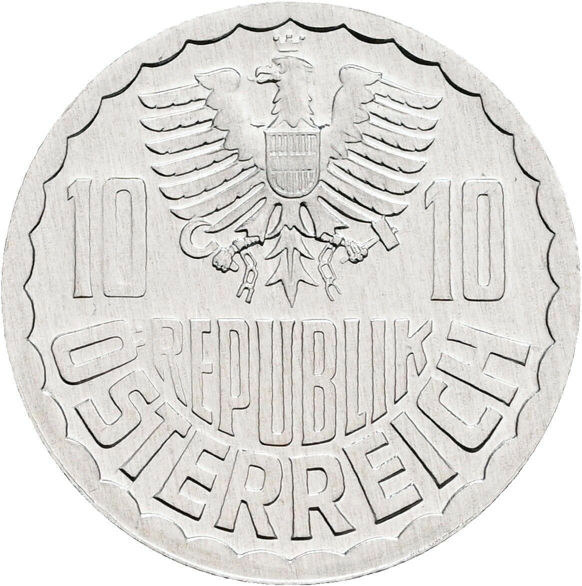 10 Groschen 1980 – Rückseite