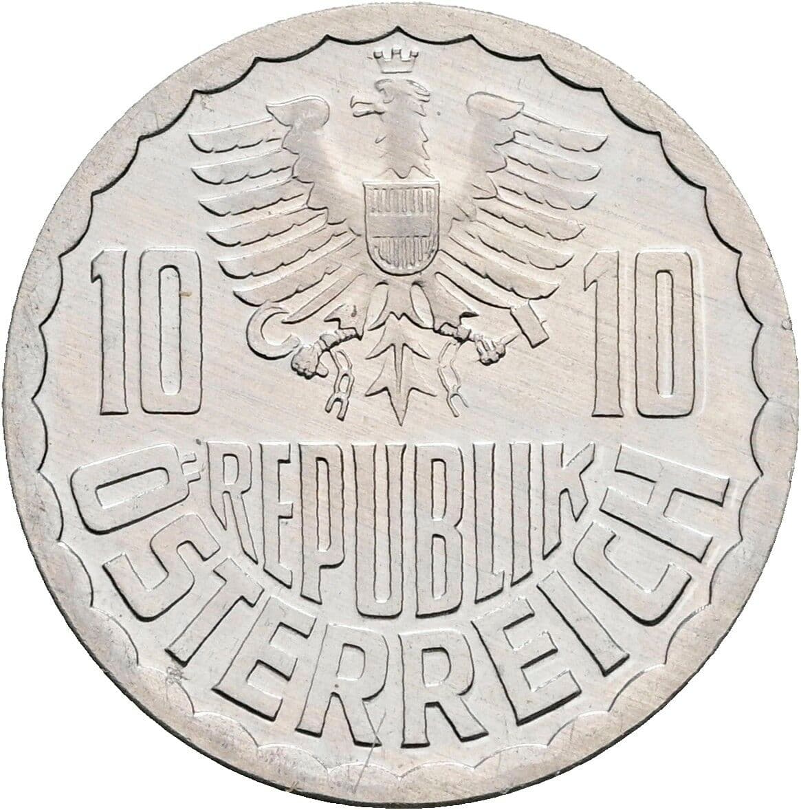 10 Groschen 1980 – Rückseite