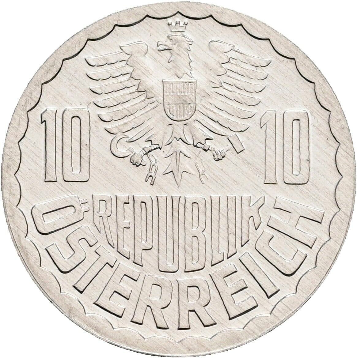 10 Groschen 1980 – Rückseite
