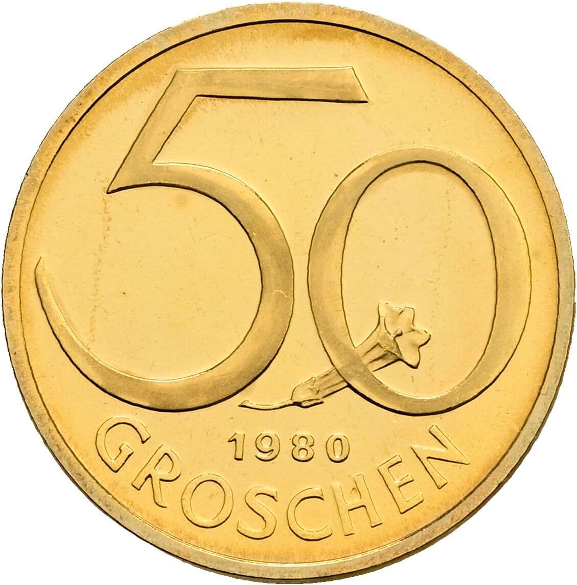 50 Groschen 1980 – Vorderseite