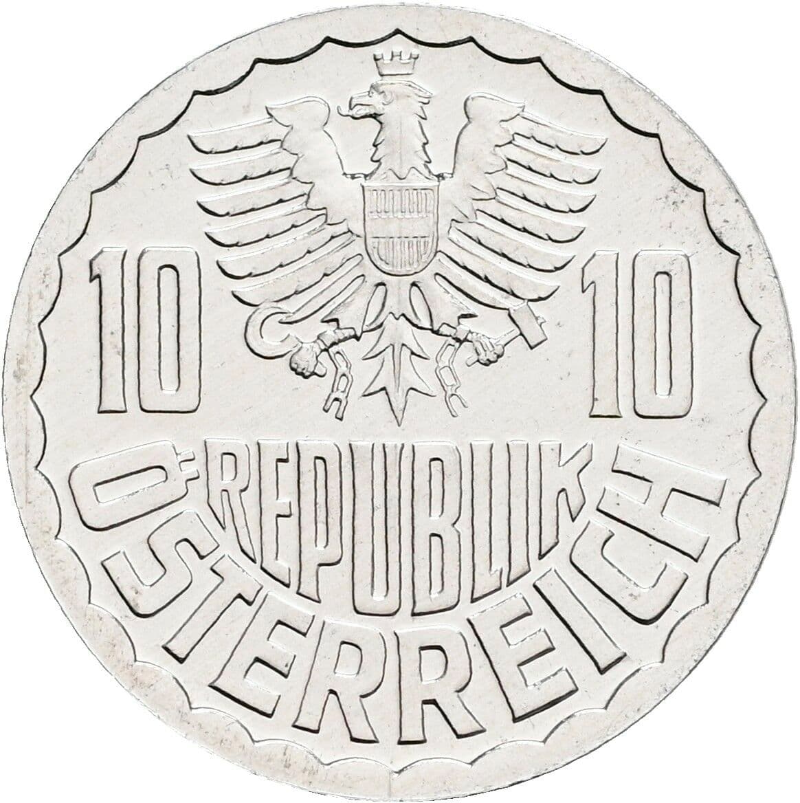 10 Groschen 1980 – Rückseite