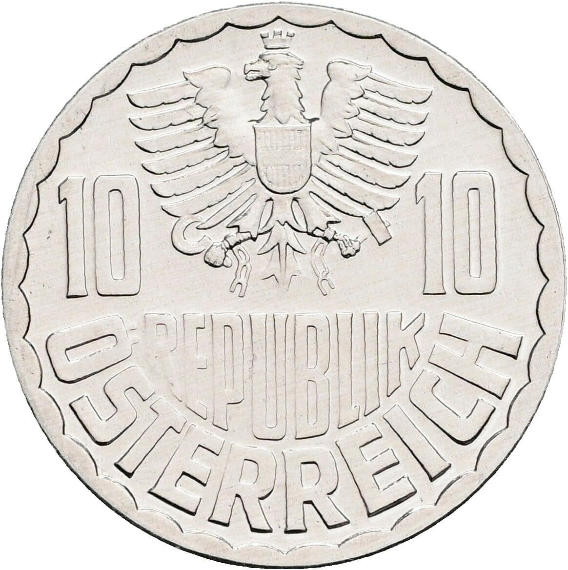 10 Groschen 1980 – Rückseite