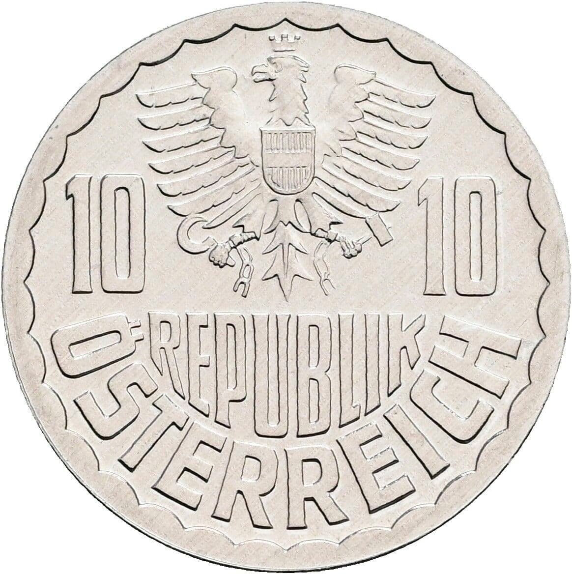 10 Groschen 1980 – Rückseite