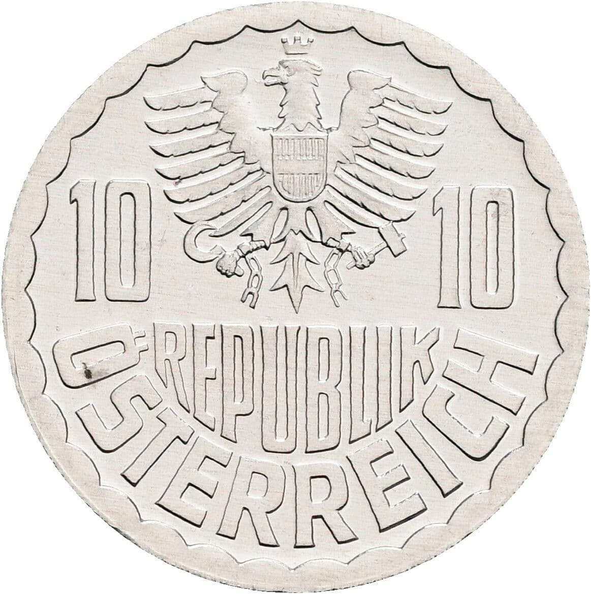 10 Groschen 1980 – Rückseite