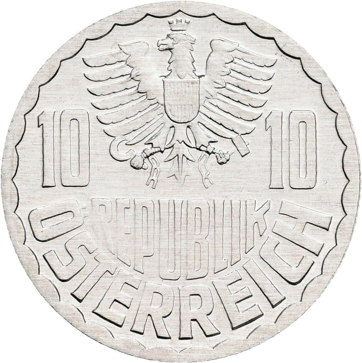 10 Groschen 1980 – Rückseite