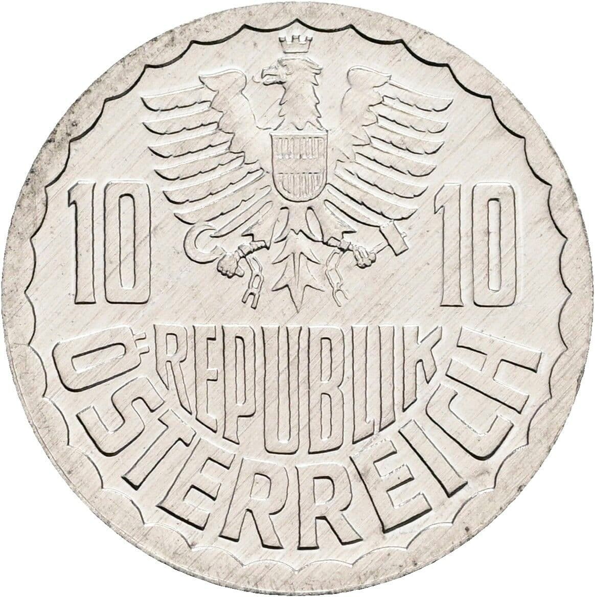 10 Groschen 1980 – Rückseite