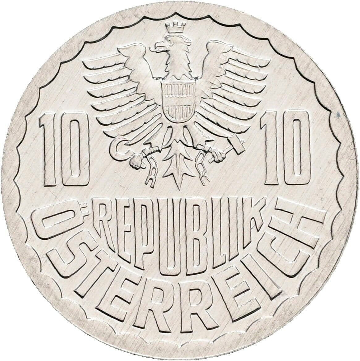 10 Groschen 1980 – Rückseite