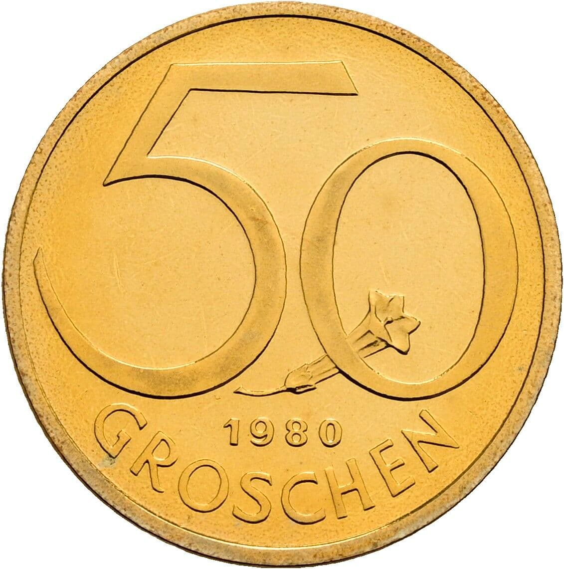 50 Groschen 1980 – Vorderseite