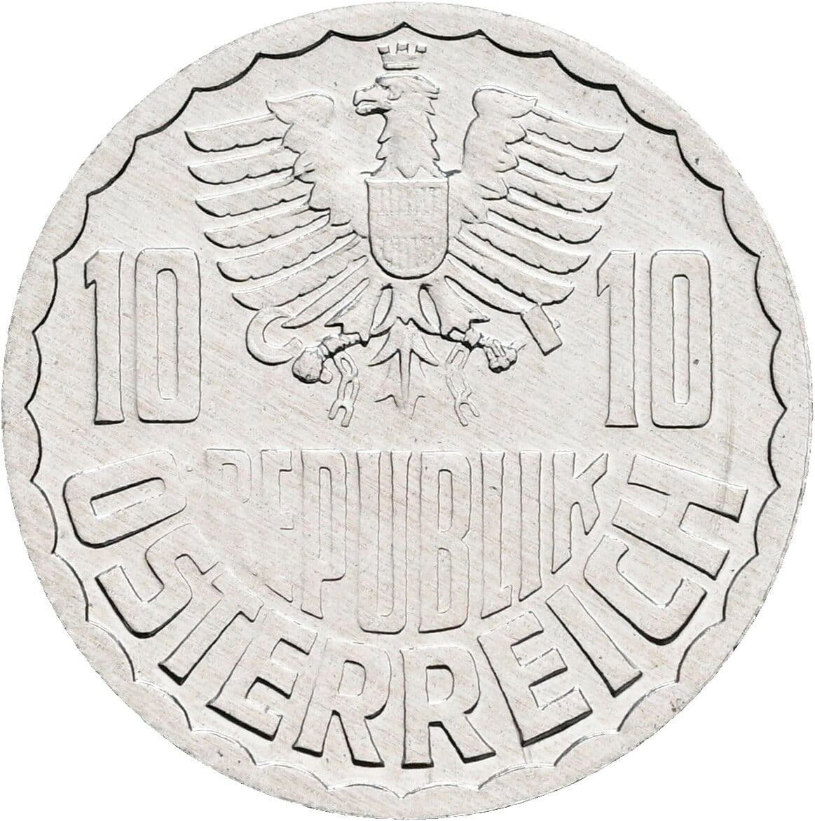 10 Groschen 1980 – Rückseite