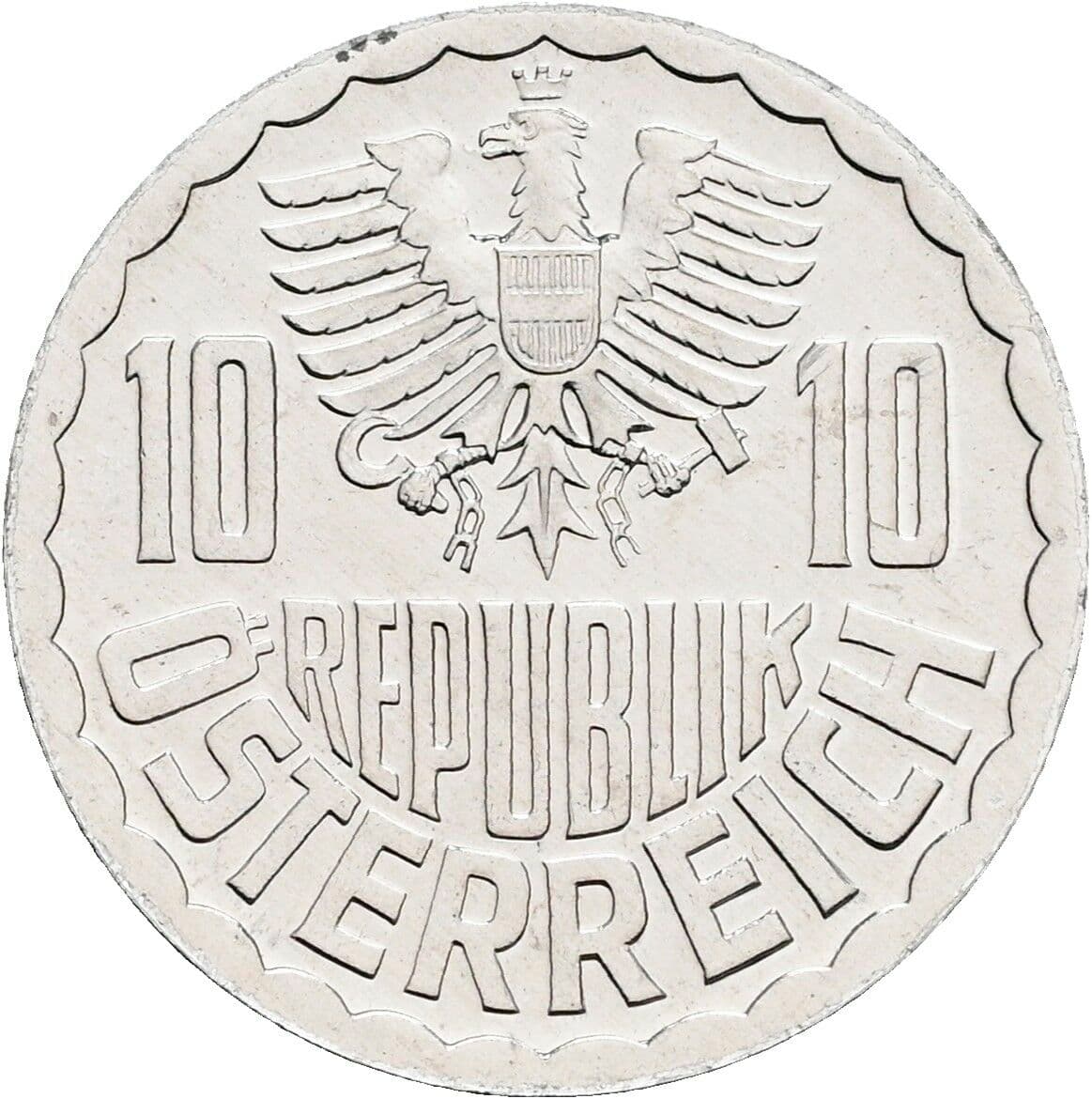 10 Groschen 1980 – Rückseite