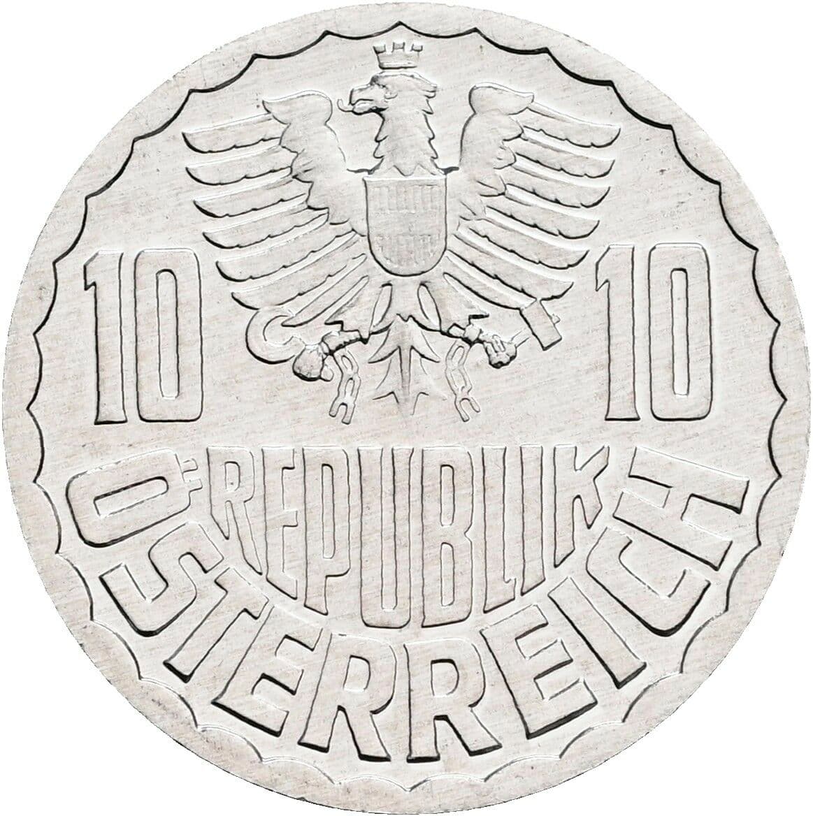 10 Groschen 1980 – Rückseite