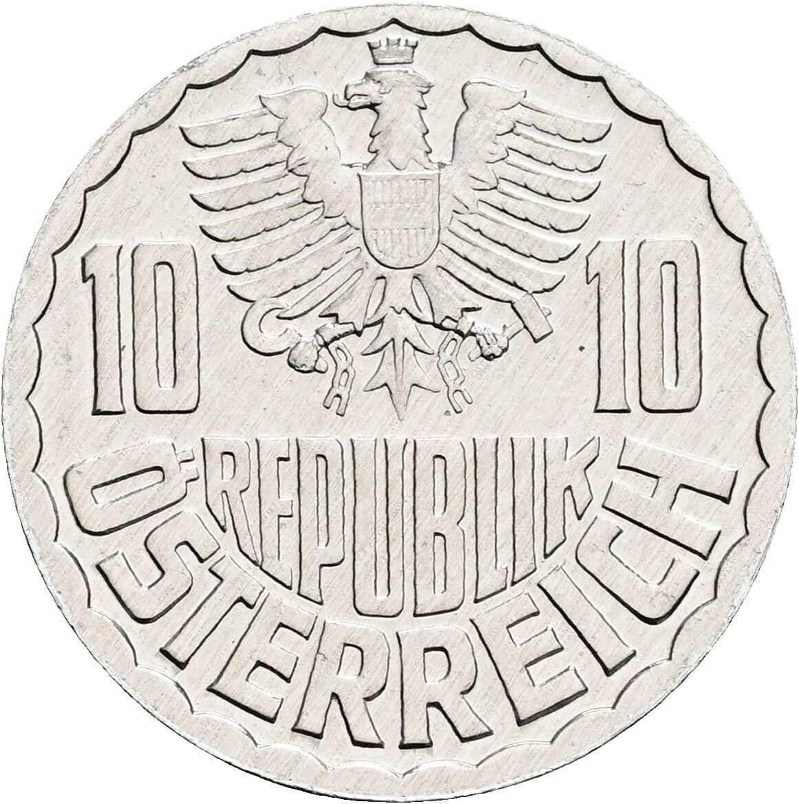10 Groschen 1980 – Rückseite