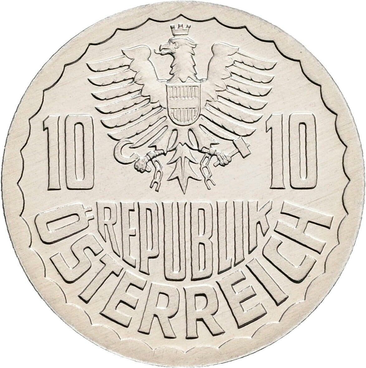 10 Groschen 1989 – Rückseite