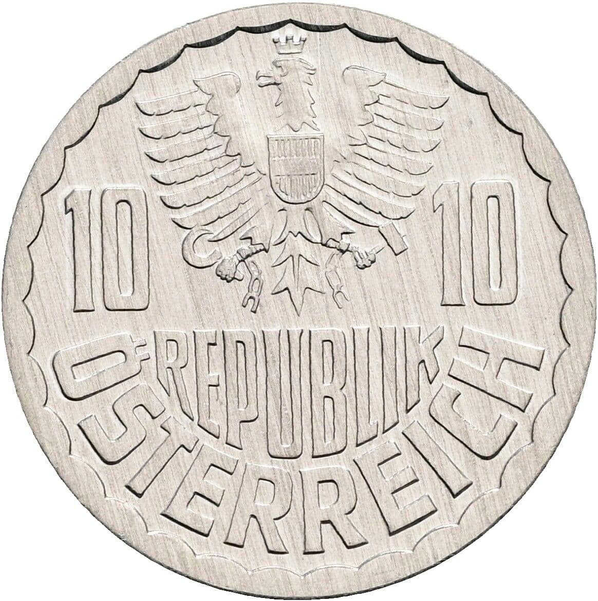 10 Groschen 1980 – Rückseite