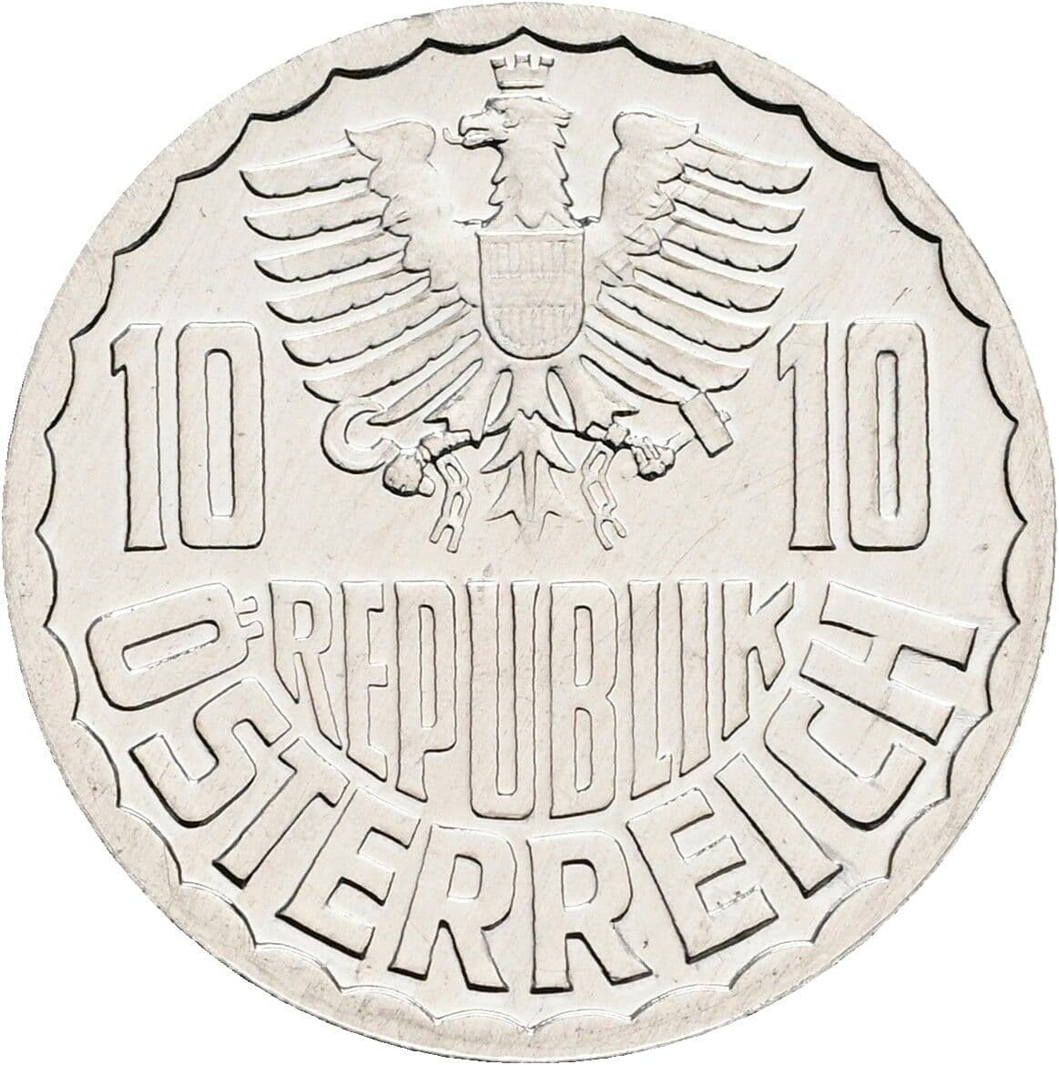 10 Groschen 1980 – Rückseite