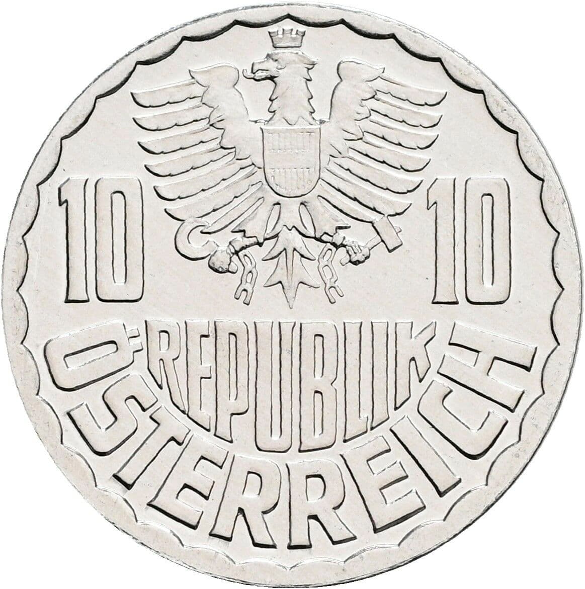 10 Groschen 1980 – Rückseite