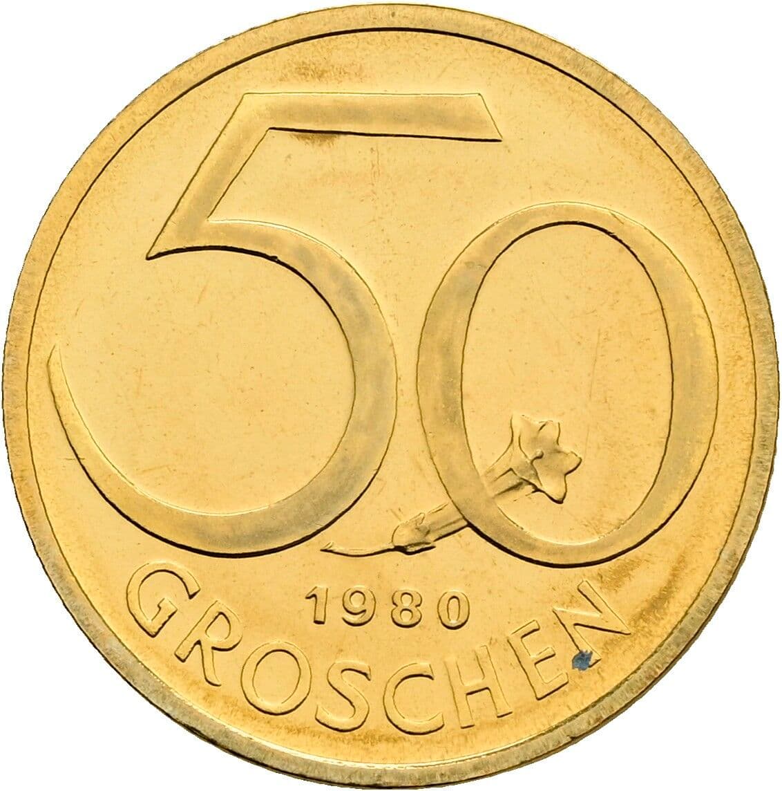 50 Groschen 1980 – Vorderseite