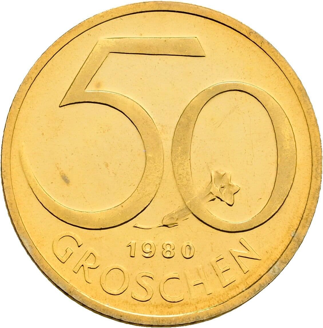50 Groschen 1980 – Vorderseite