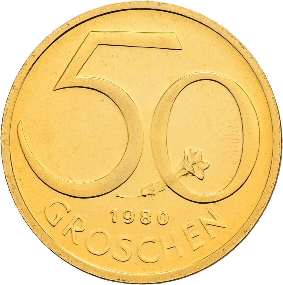 50 Groschen 1980 – Vorderseite
