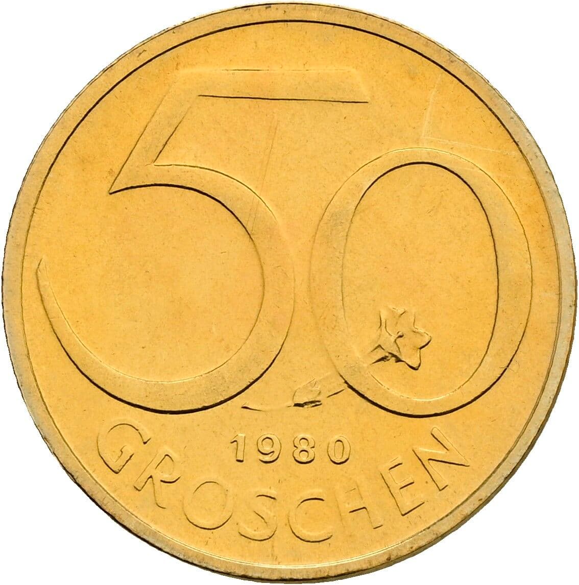 50 Groschen 1980 – Vorderseite
