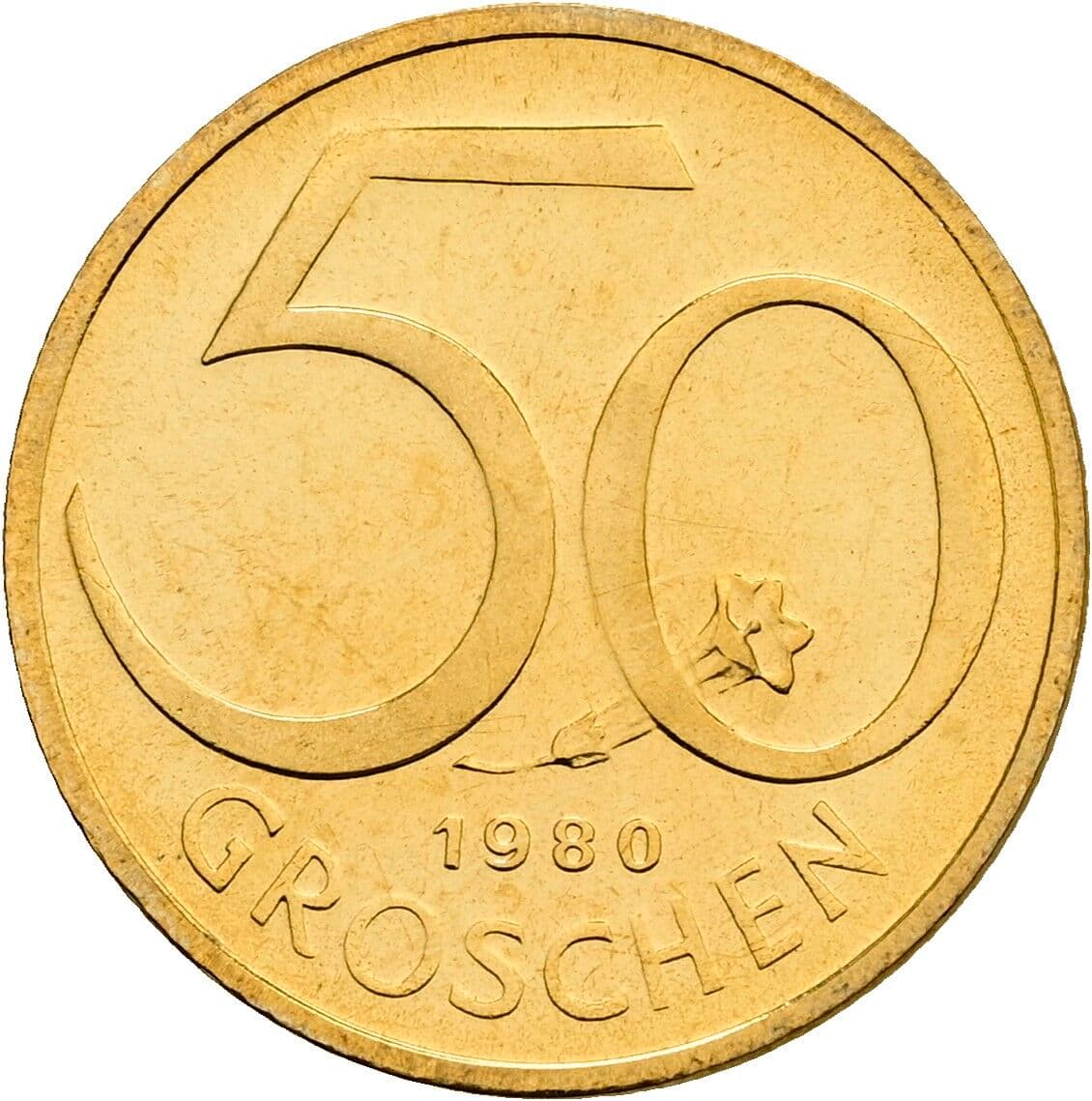50 Groschen 1980 – Vorderseite
