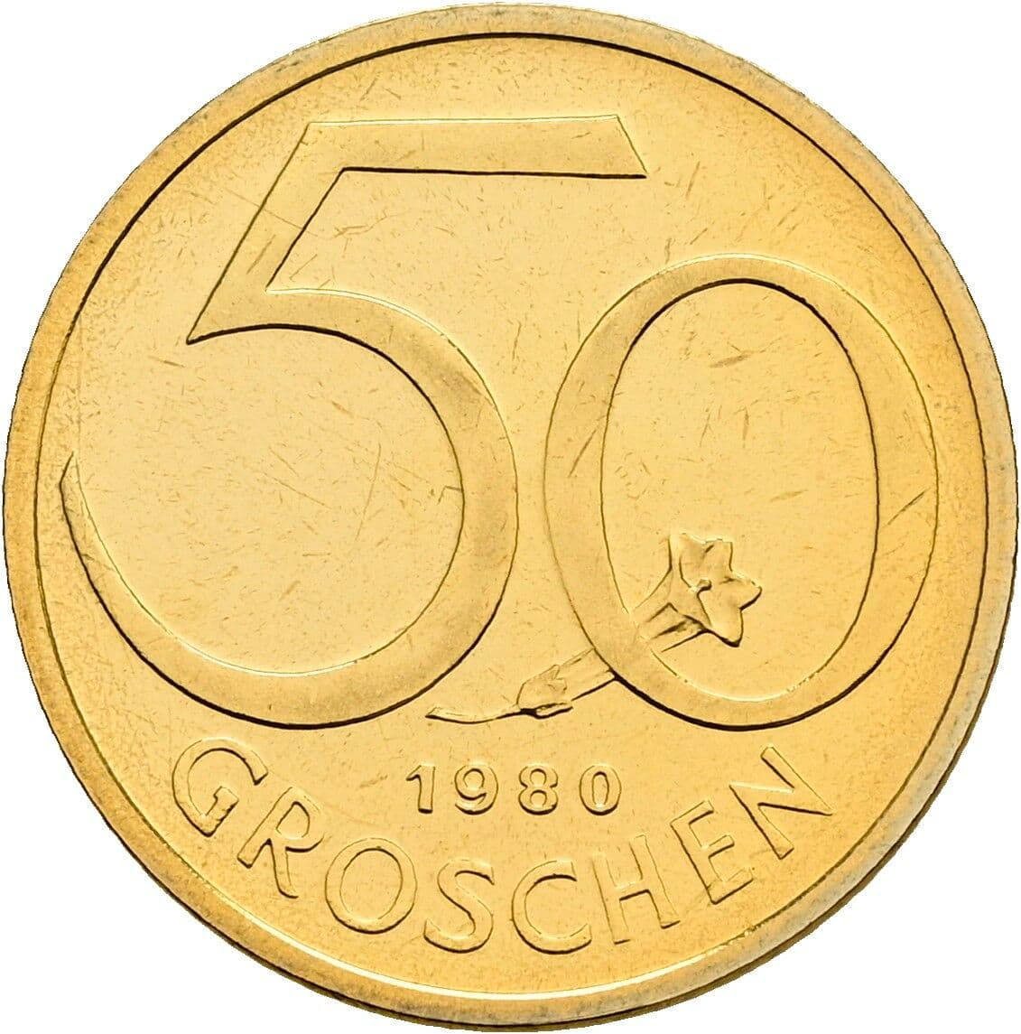 50 Groschen 1980 – Vorderseite
