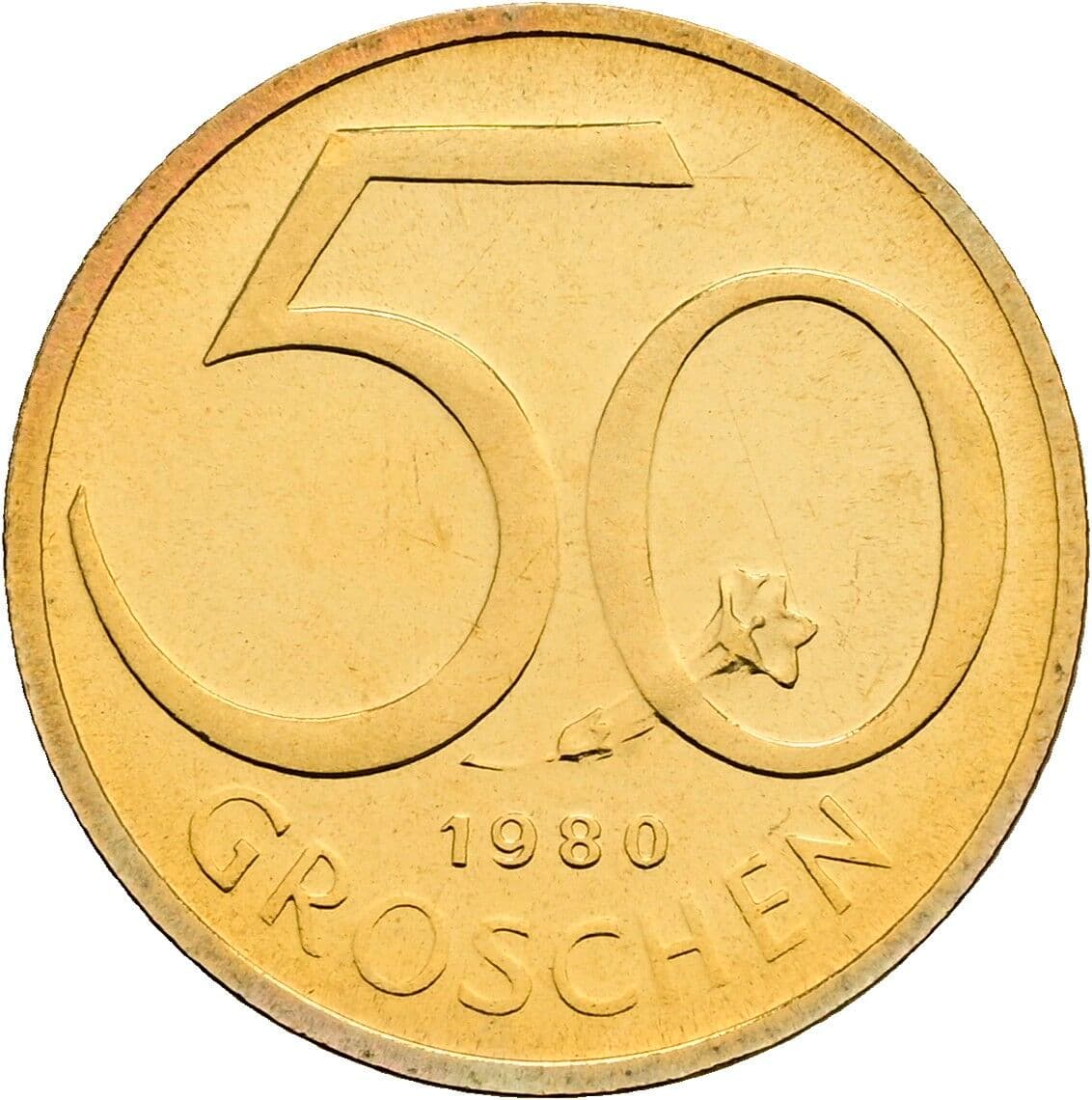 50 Groschen 1980 – Vorderseite