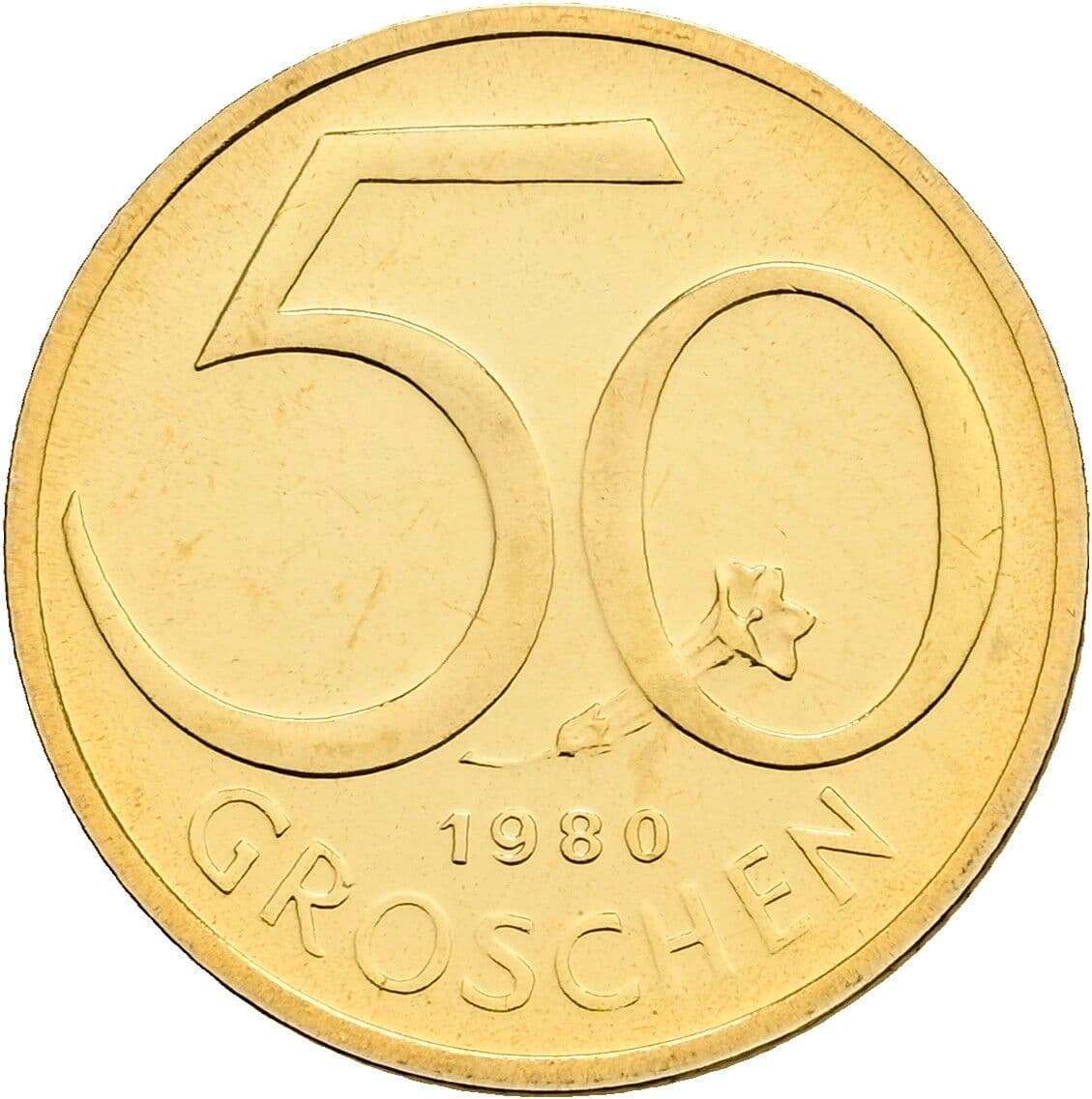 50 Groschen 1980 – Vorderseite