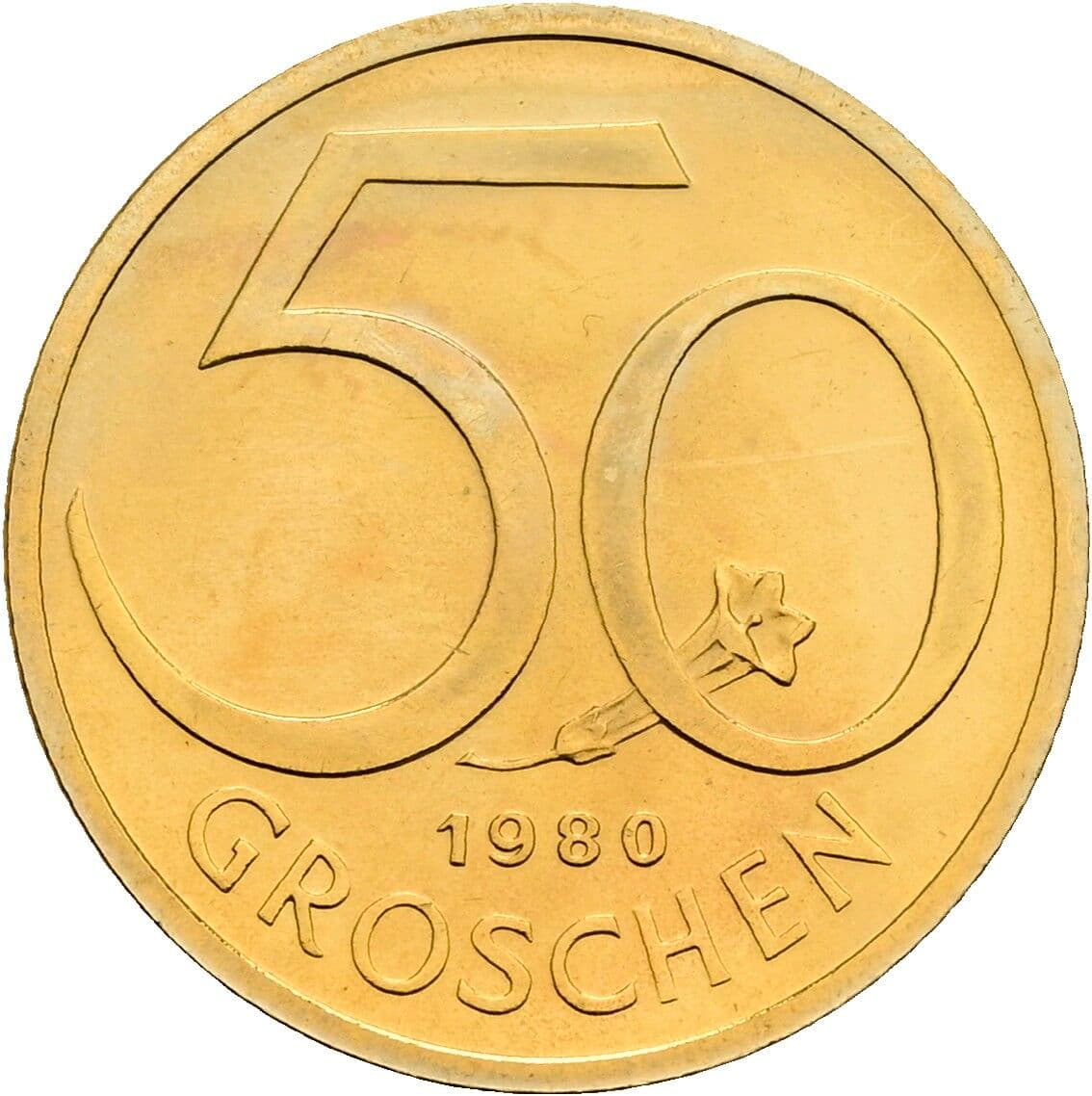 50 Groschen 1980 – Vorderseite