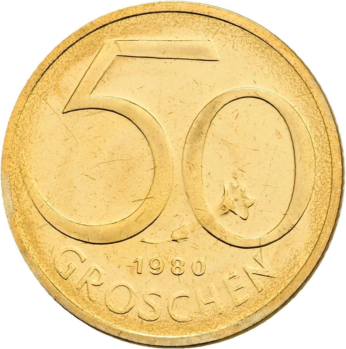 50 Groschen 1980 – Vorderseite