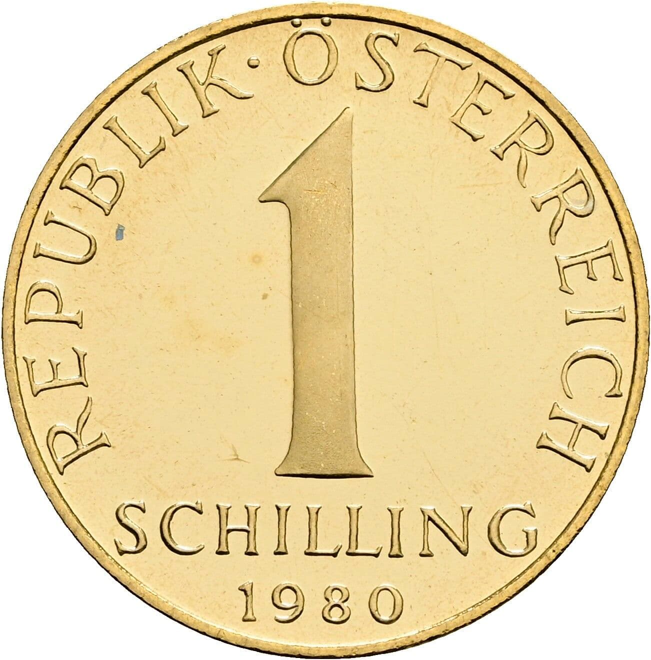 1 Schilling 1980 – Vorderseite