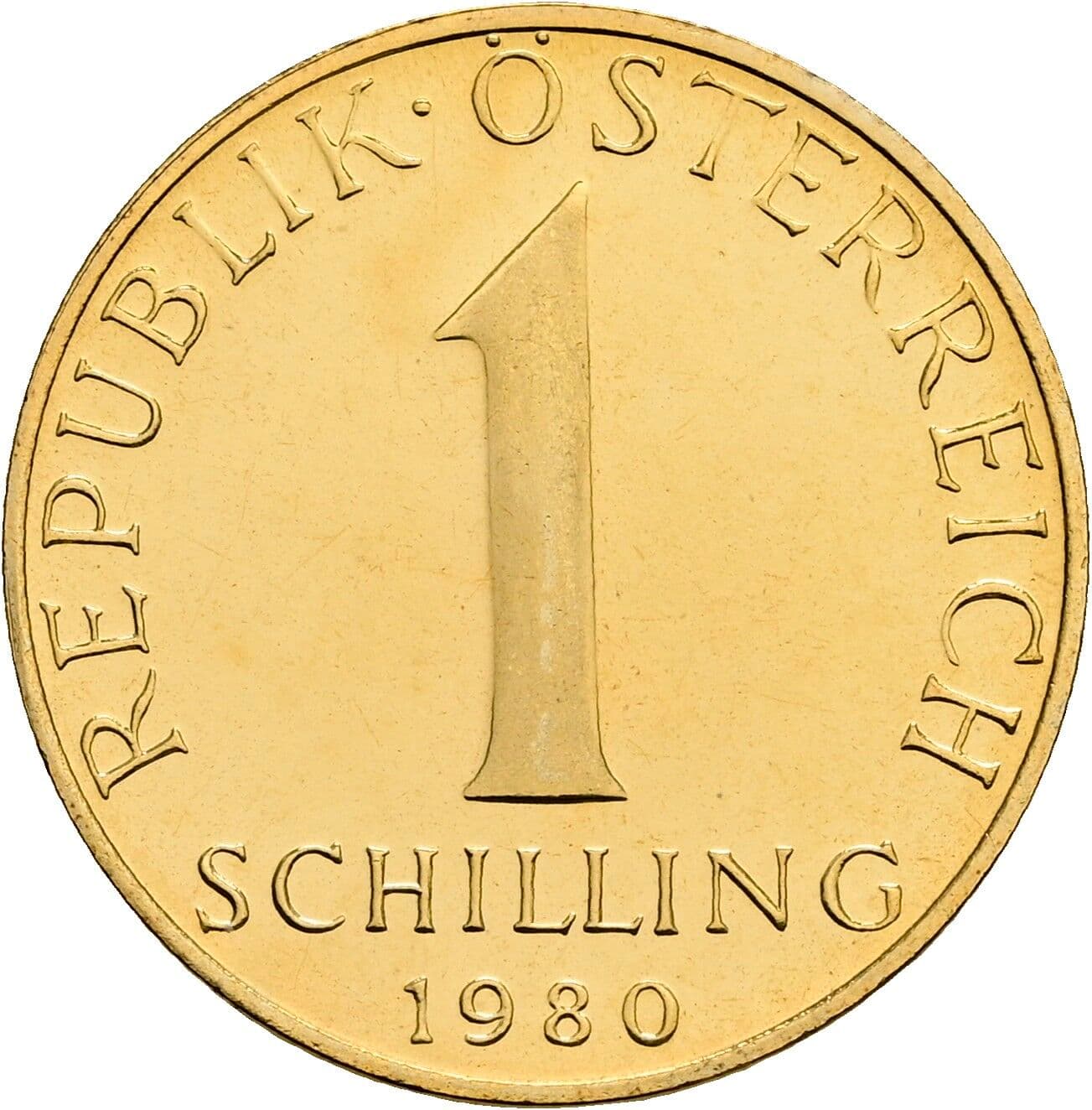 1 Schilling 1980 – Vorderseite