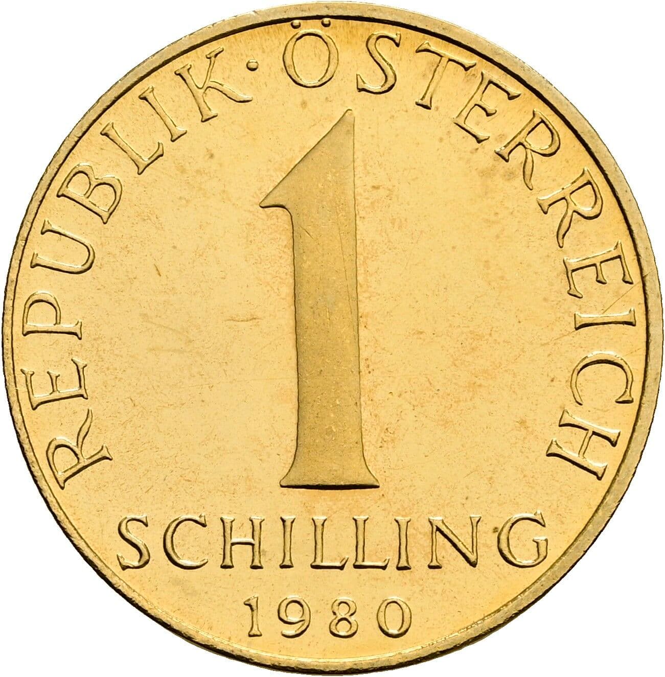 1 Schilling 1980 – Vorderseite