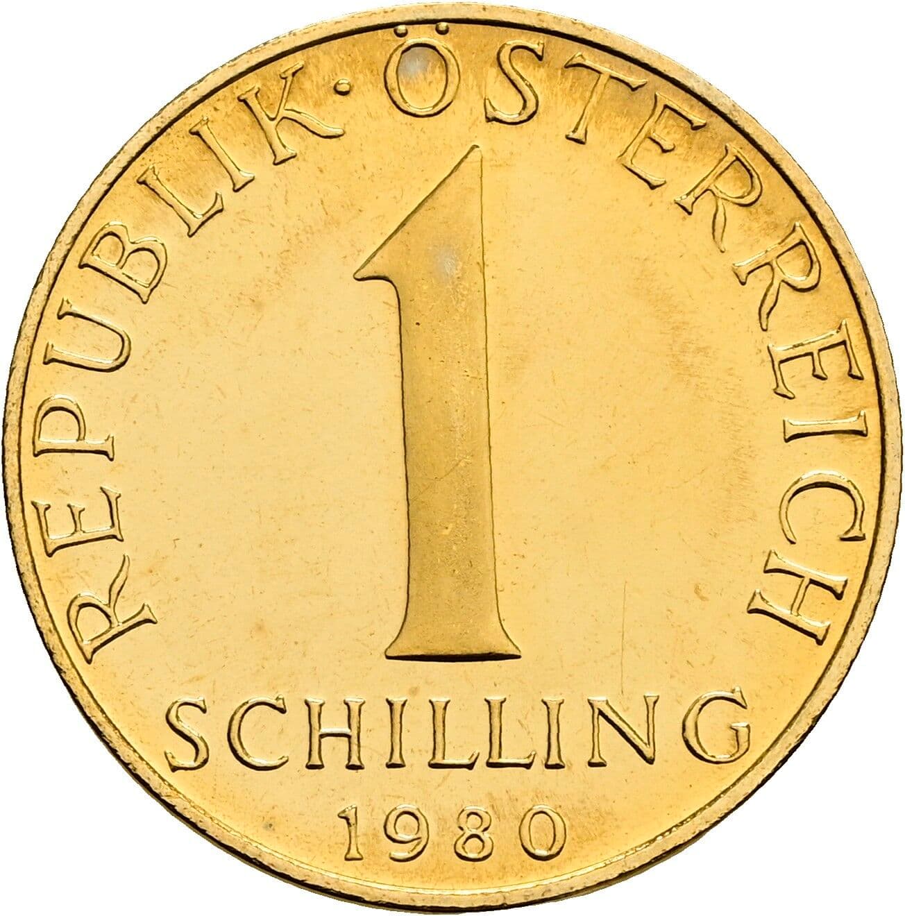 1 Schilling 1980 – Vorderseite