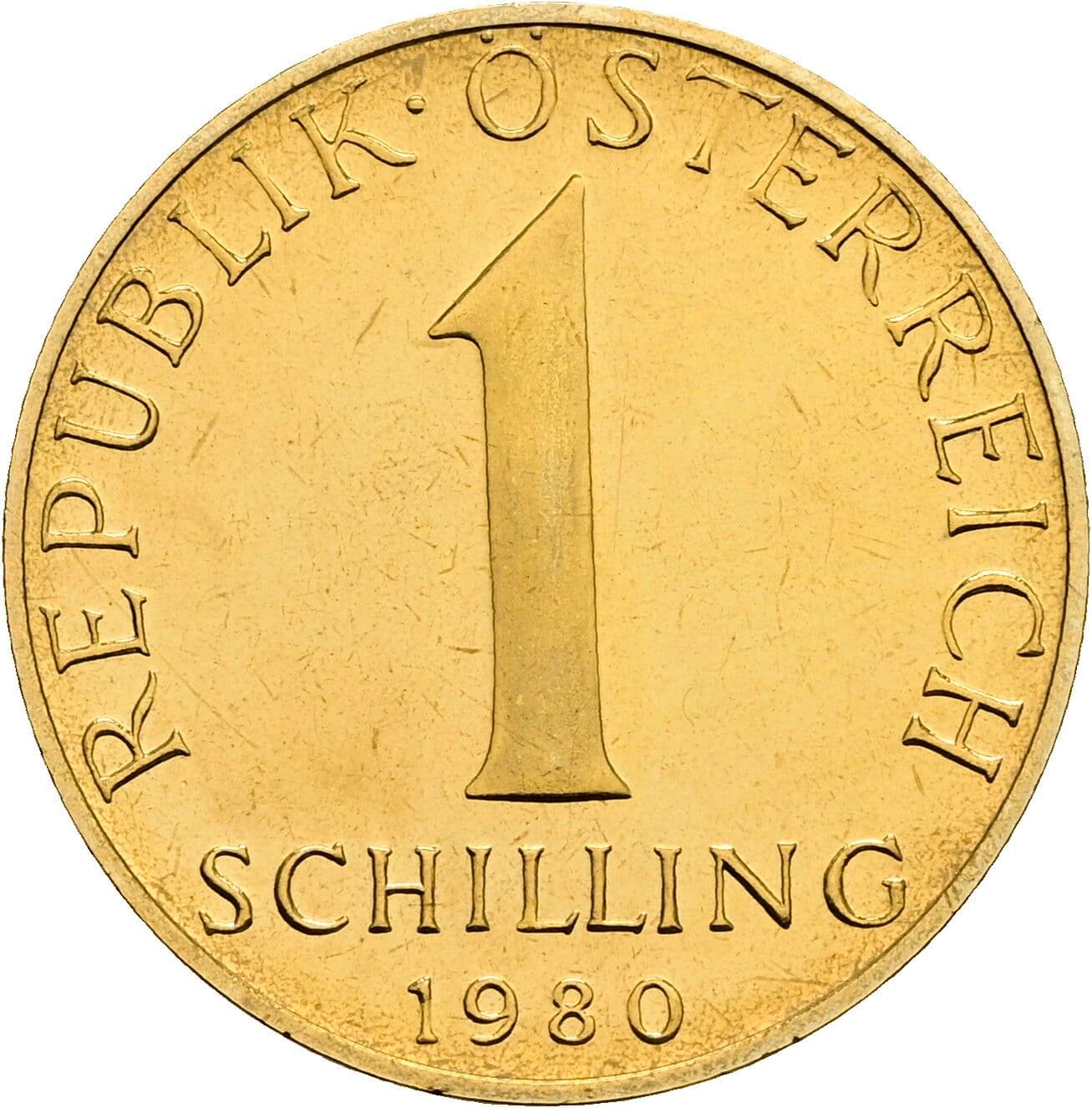 1 Schilling 1980 – Vorderseite