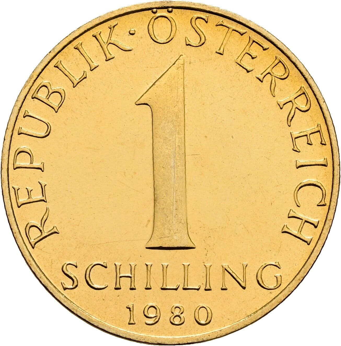 1 Schilling 1980 – Vorderseite